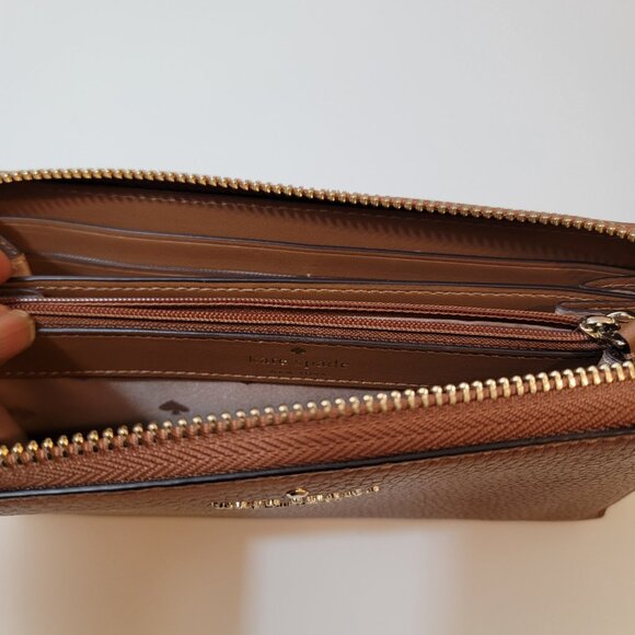 Kate Spade Pebbled Leather Zip Wallet – Brown - Picture 3 of 11